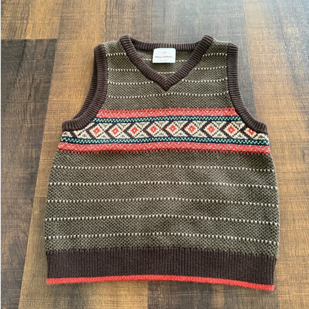 Hanna Andersson Fair Isle Sweater Vest Size 4 (100)